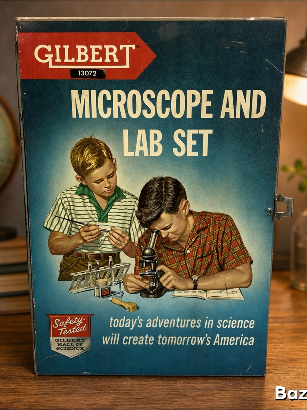 Vintage Gilbert Microscope Lab Set 13033 w/ Original Book & Case